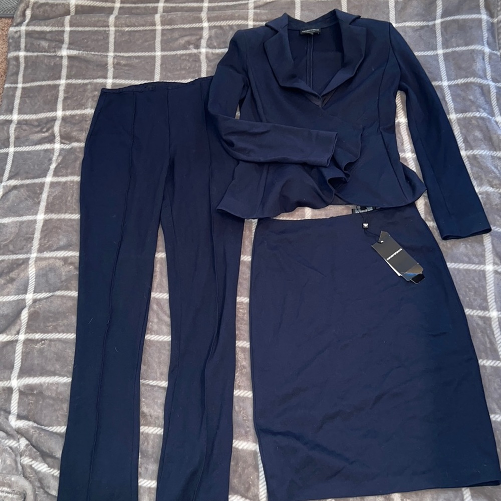 Emporio Armani Suit with skirt option- size 38/36 not altered!!